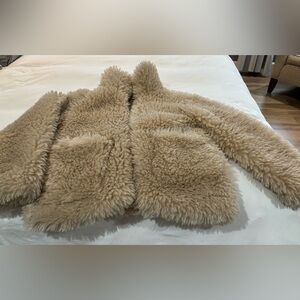 Top shop Beige colored fuzzy coat